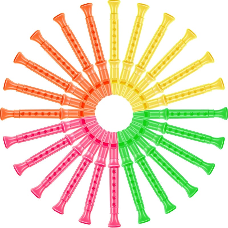 Fabbay 48 Pcs 6 Hole Plastic Recorders, Instrument for Kids Recorder Musical Flute Musical Instruments Toy for Music Party Favors Supplies Beginners Gifts School Performance, Mixed Color - Image 1